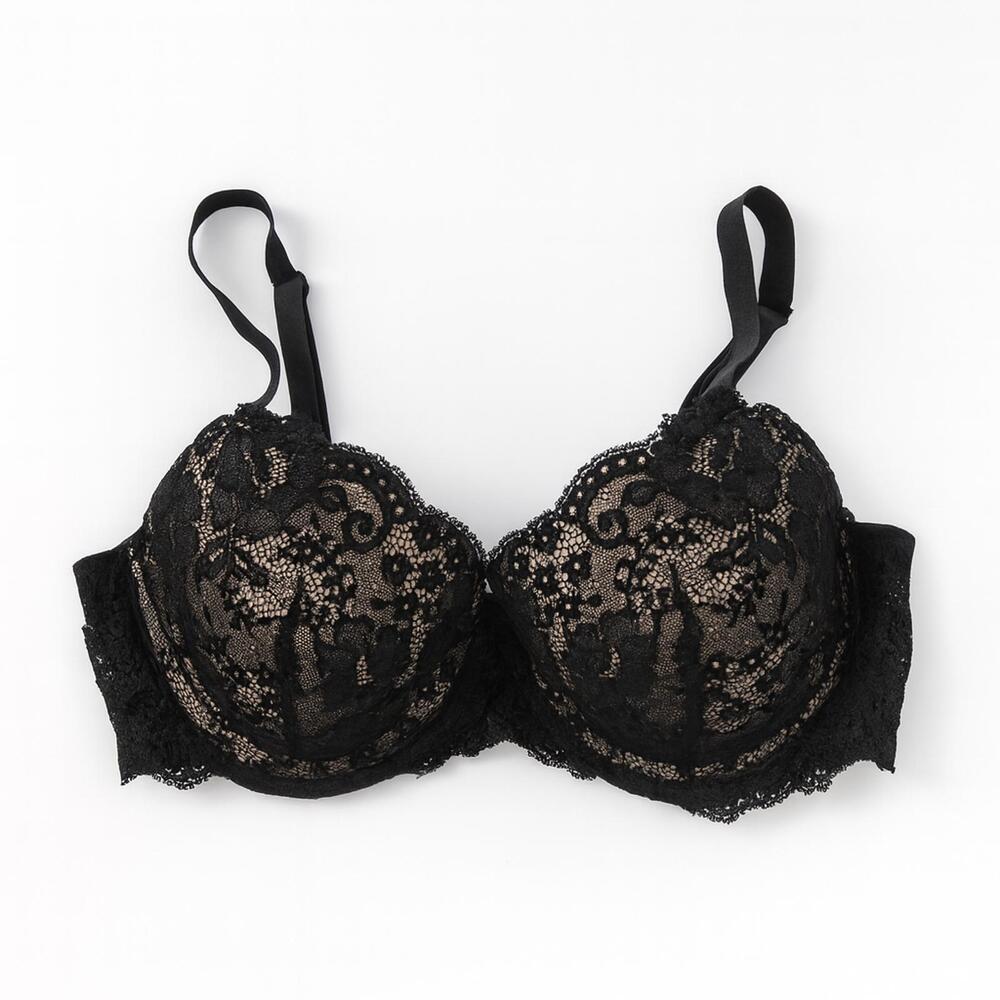 Victoria’s Secret Angel Bra 34D Black Lace Underwire Lingerie Sexy Vintage